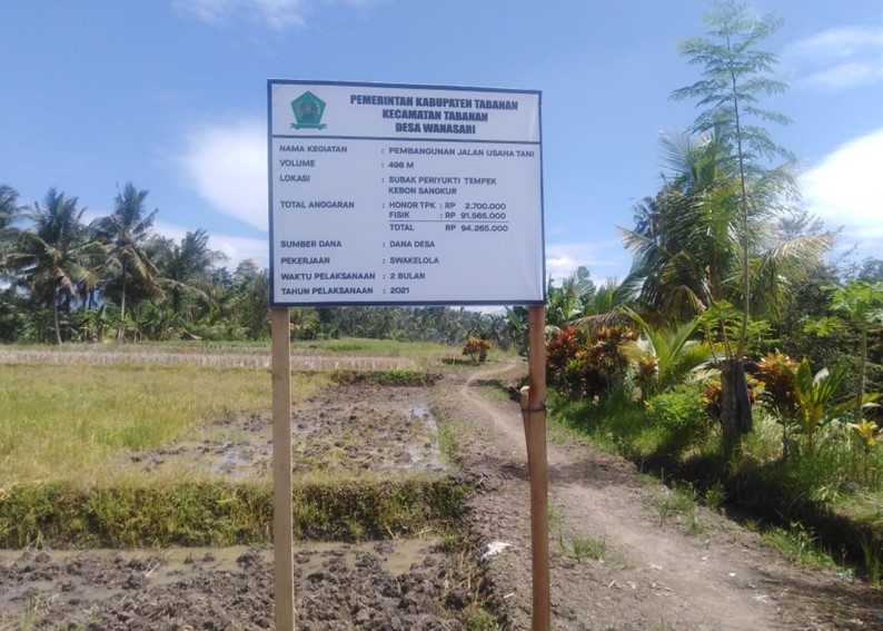 KEGIATAN PEMBANGUNAN BADAN JALAN USAHA TANI SUBAK KEBON SANGKUR 